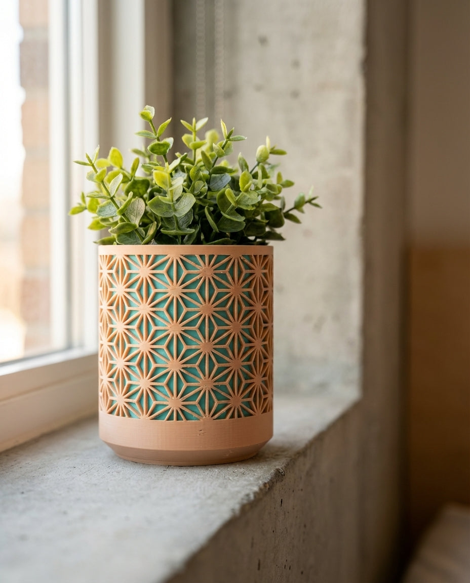 Two Tone Kumiko Planter