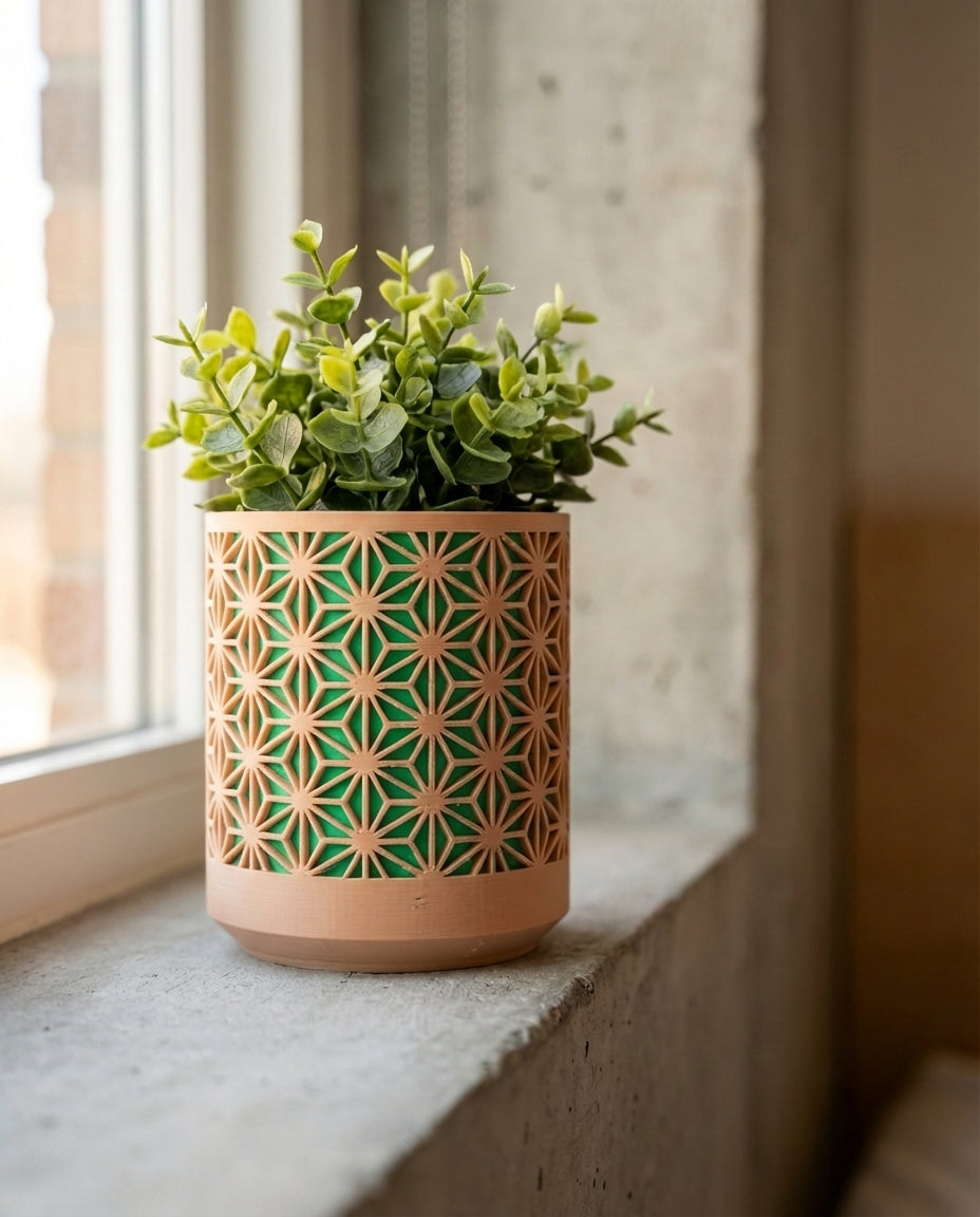 Two Tone Kumiko Planter