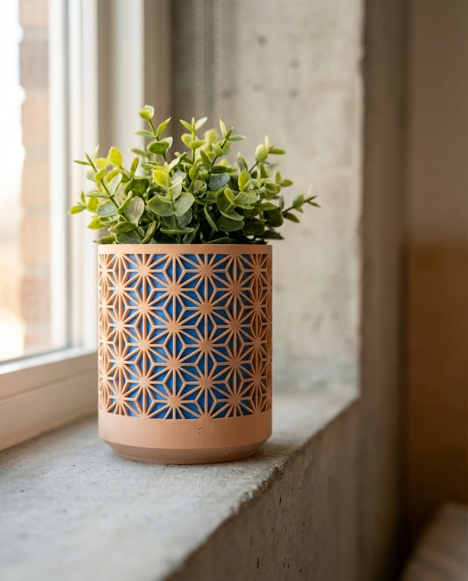 Two Tone Kumiko Planter