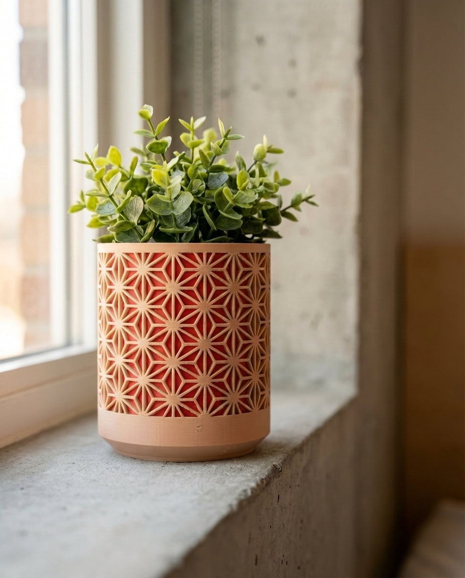 Two Tone Kumiko Planter
